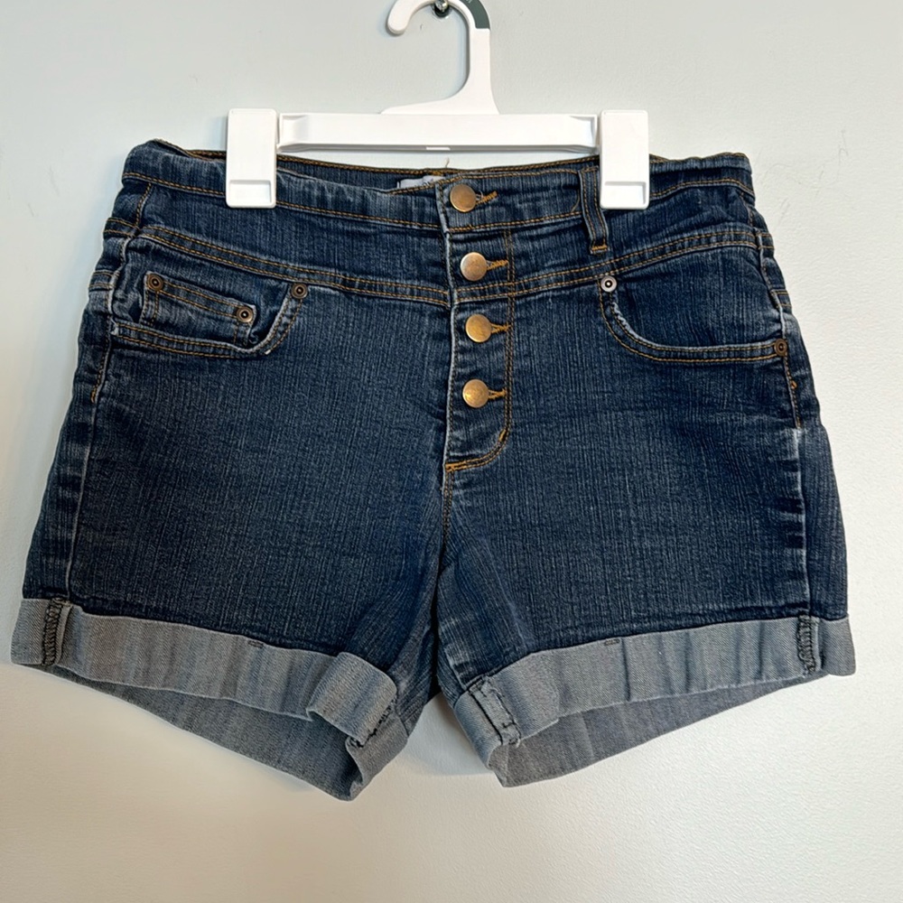 High Waisted Blue Denim Shorts